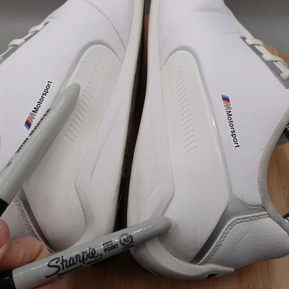 Puma Shoes Mens 11.5 White BMW MMS x Drift Cat 8 Motorsport 306978-02 Flaws